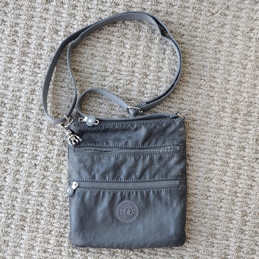 Kipling Metalic Gray Crossbody Bag